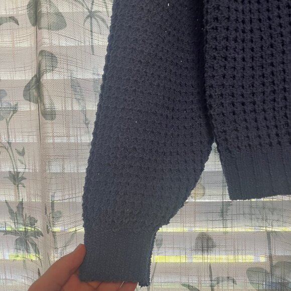 Fluffy Blue Knit Cardigan - Picture 4 of 8